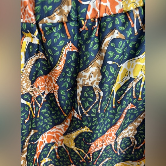 J. Crew Collection Pull-on Silk Twill High Rise Animal Print Pant Size 12 - Picture 3 of 9